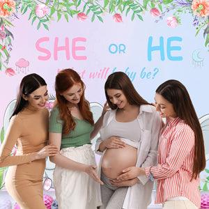 Cartoon Elephant Backdrop for Baby Shower Party