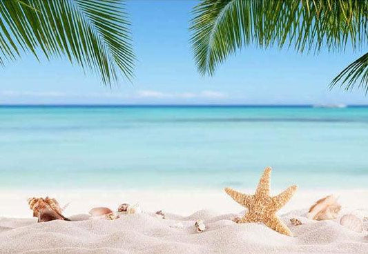 Sea Beach Blue Sky Landscape Backdrop for Summer Sea Vocation Photography