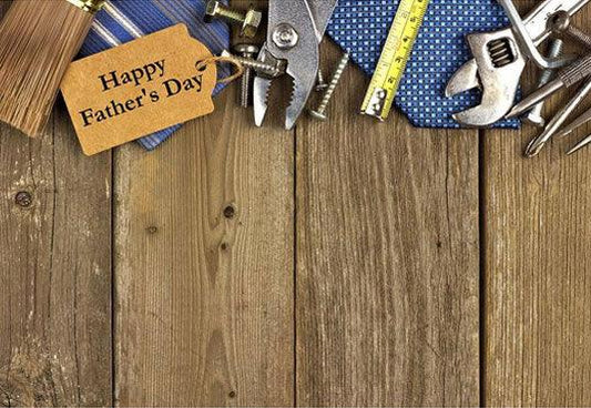 Hand Tools On Brown Wood Floor Backdrop for Celebrate Father's Day