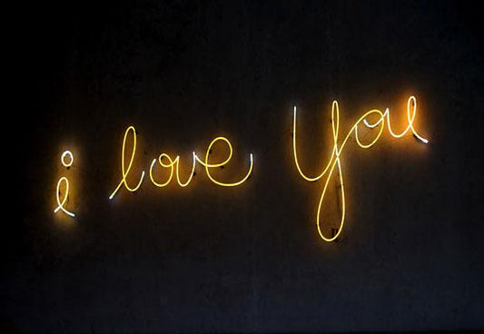 Black Wall Bright I Love You Wedding Backdrop
