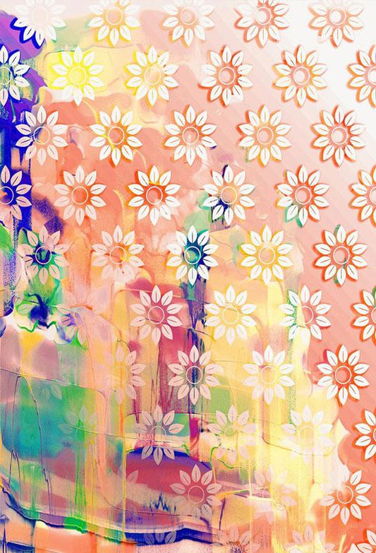 Sunflowers Pink Photography Backdrop