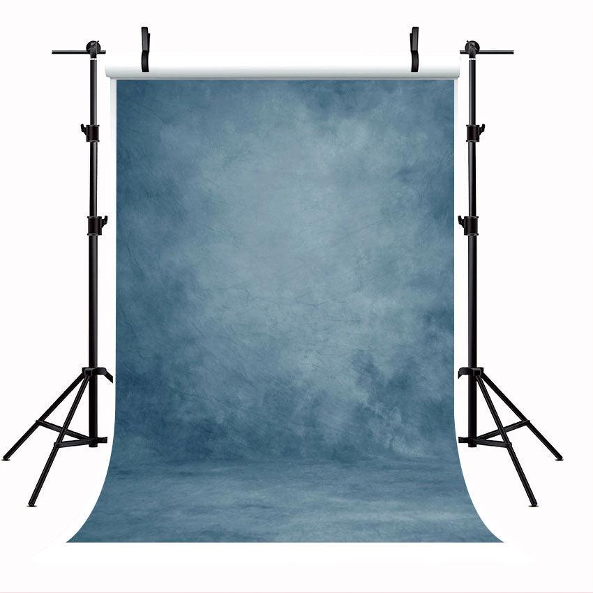 Smoky Blue Abstract Backdrop for Photography Portrait