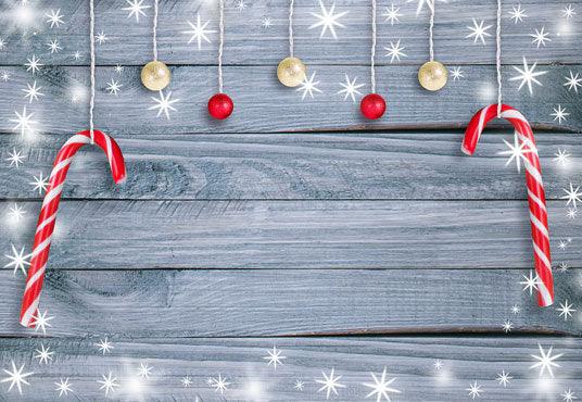 Christmas Light Snowflake Wood Wall Photography Backdrop