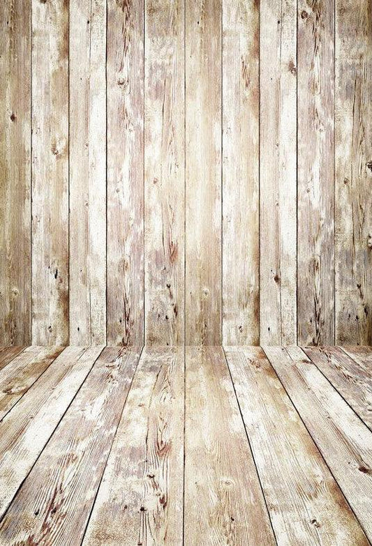 Retro Printed Narrow Wood Floor Texture  Backdrop for Photography