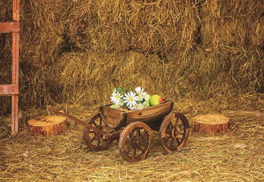 Haystack Barn Autumn Backdrop for Photography