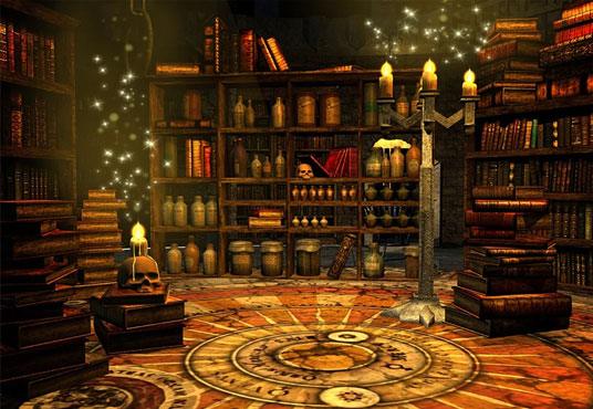 Bookshelf Magic Vintage Study Photo Backdrops for Party