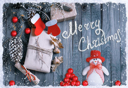 Christmas Decor Photography Backdrop Snowman Background
