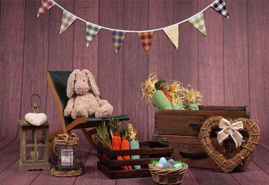 Old Brown Box Easter Photography Backdrop for Session