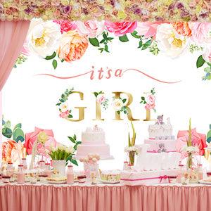 Flower  Decoration Girl Photography Backdrop for Birthday Baby Shower