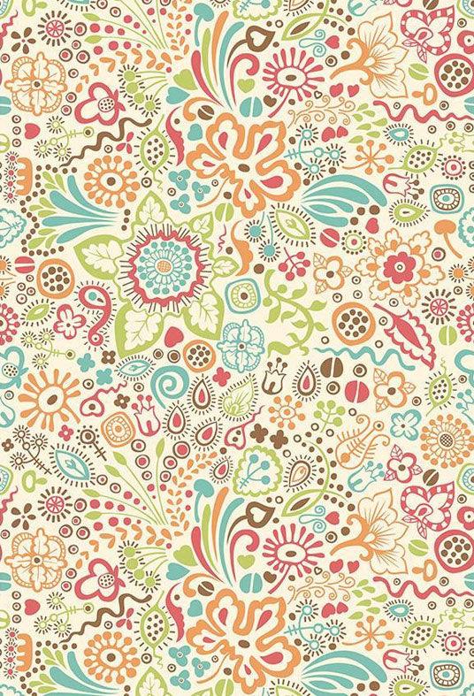 Repeat Colorful Little Designs Backdrop For Photography