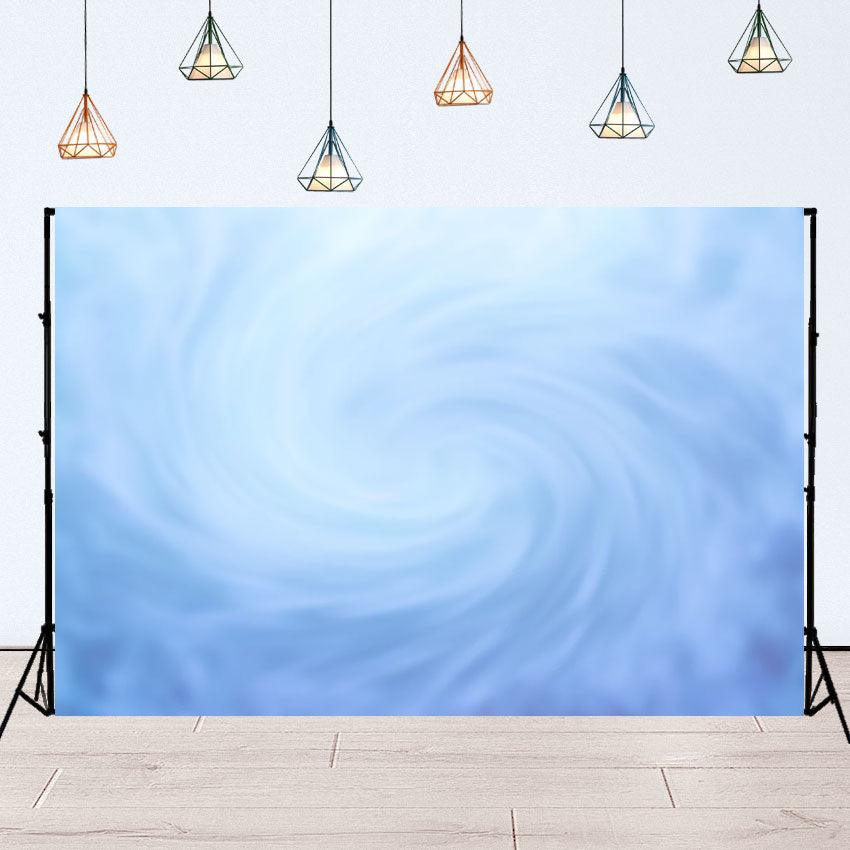 Abstract Blue Vortex Photography Backdrop