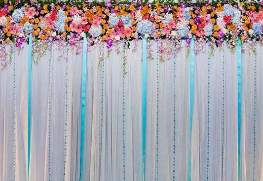 Wedding Backdrop Drapes Tablecloth Non Reflective Colorful Girl Baby Show Backdrop