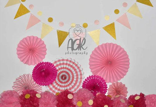 Pink and Gold Valentine's Day Backdrop for AGR Photography
