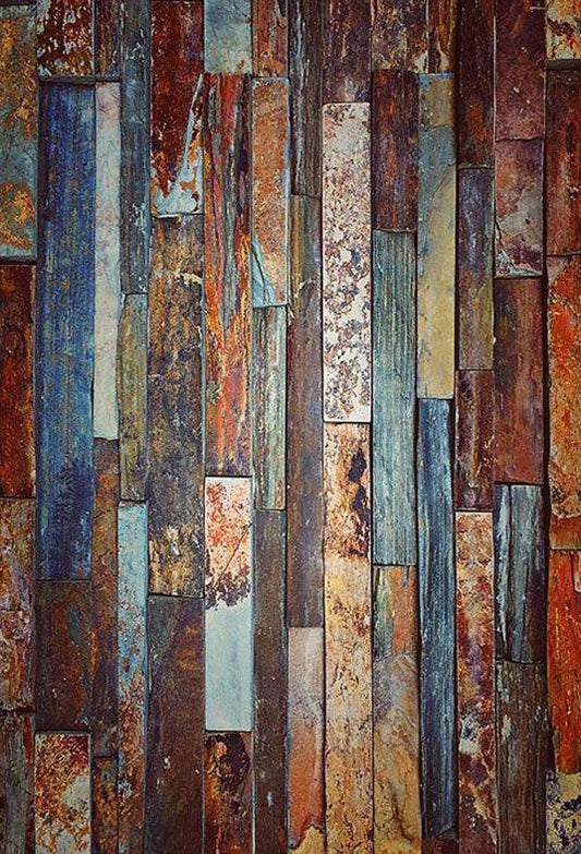 Printed Splicing Wood Floor Texture  Grunge Photography Backdrop