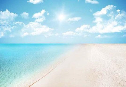 Sea and Beach Blue Sky Landscape Backdrop For Summer Sea Theme Photography