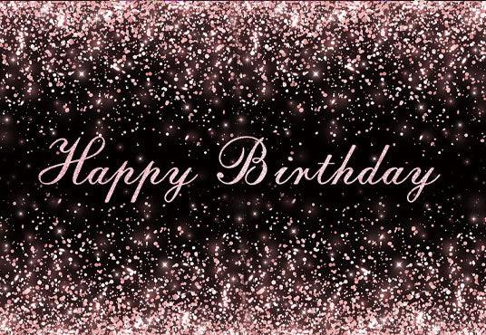 Happy Birthday Pink Bokeh Photo Studio Backdrops for Picture