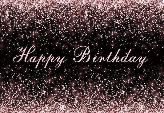 Happy Birthday Pink Bokeh Photo Studio Backdrops for Picture