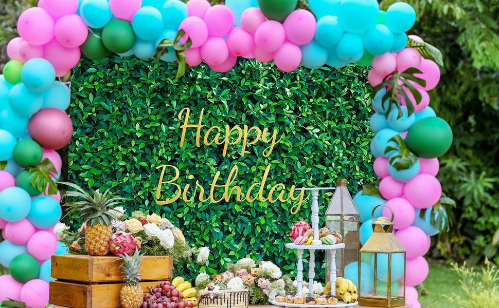 Fresh Green Leaves Photography Backdrop for Birthday Party