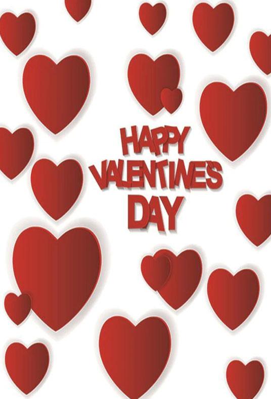 Repeat Red Hearts Photography Background For Happy Valentine's Day