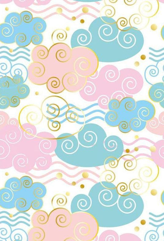 Colorful Clouds Backdrop For Baby Party Decoration Photography Background