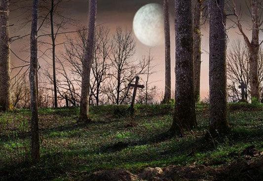 Halloween Bright Moon Backdrop for Photography Prop