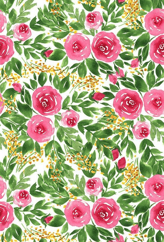 Red Flowers Green Leaves Background Printed Photography Backdrop