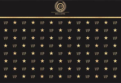 Black Gold VIP Background Shiny Stars Photo Backdrops