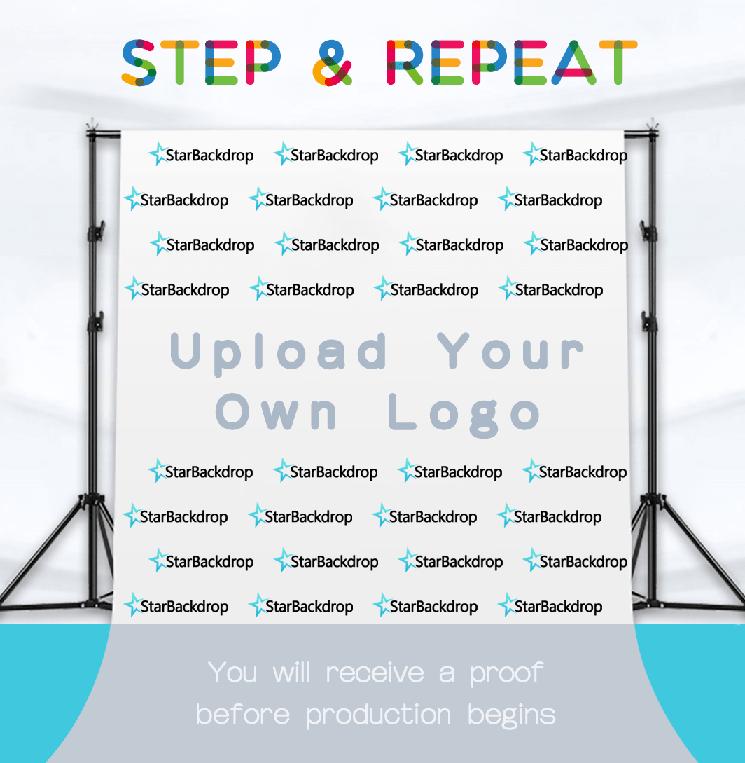 Step & Repeat Backdrop (Upload Your Custom Logo)