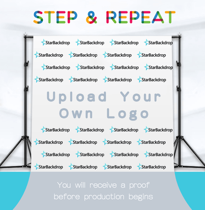Step & Repeat Backdrop (Upload Your Custom Logo)