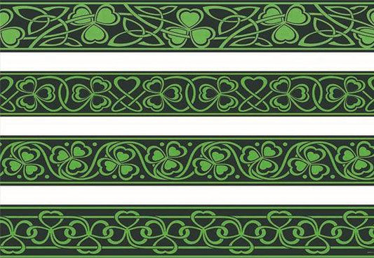 St. Patrick's Day Green Backdrop Clover Leaves Background
