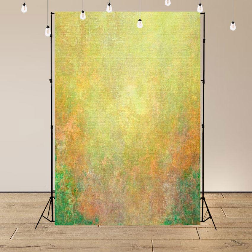 Yellow Orange Green Abstract Photo Background Portrait Backdrop