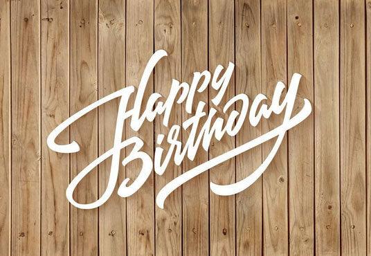 Happy Birthday Wood Floor Backdrop For Celebrate Birthday Party Photography