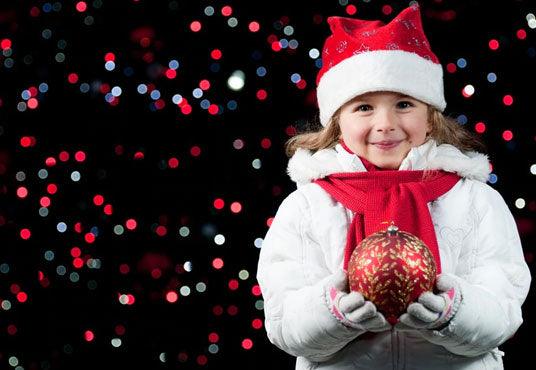 Bokeh Christmas Black with Colorful Shiny Polka Backdrops