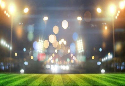 Sports Bokeh Stadium Backdrop Night Football Field Photography Background