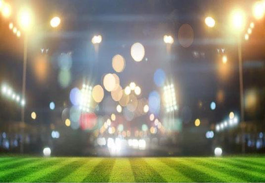 Sports Bokeh Stadium Backdrop Night Football Field Photography Background