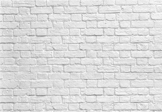 White Brick Wall Microfiber Backdrop for Photography Prop