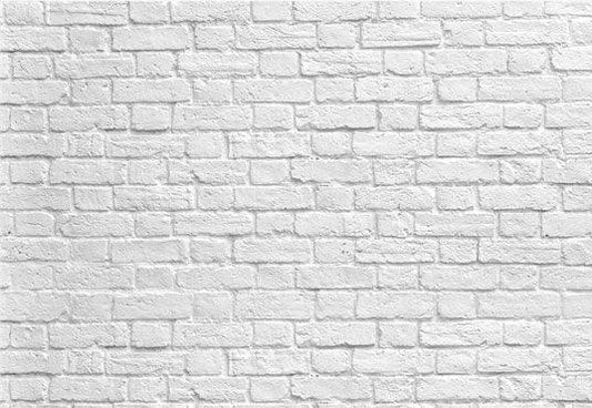 White Brick Wall Microfiber Backdrop for Photography Prop