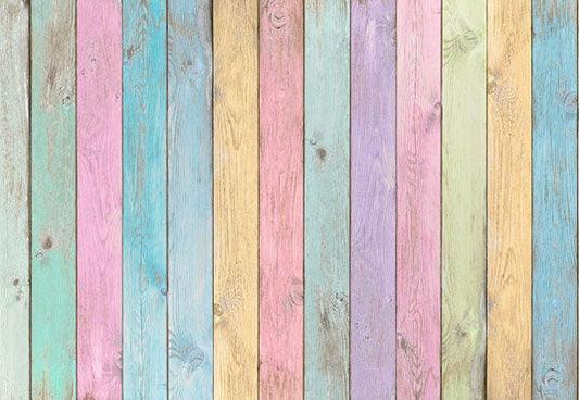 Colorful Wood Floor Texture Backdrop for Photography Photo Booth