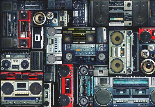 Retro Music Recorder Prom Graduation Party Backdrop