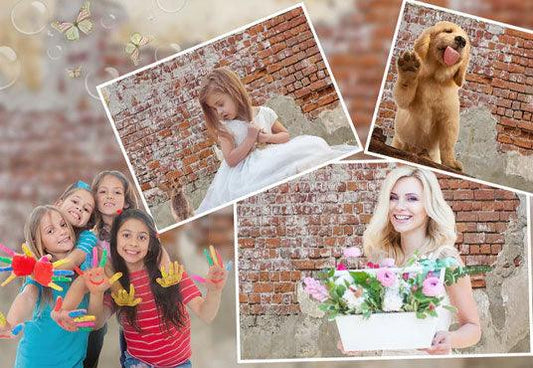 Concrete Brick Wall Background Digital Background for Photo Studio HJ11208