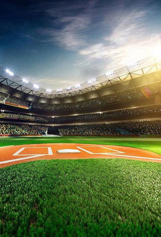 Green Grass Backdrop Sports Football Field Under Sunshine Photography Background