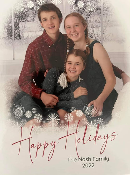 White Lace Curtain Snow Winter Window View Photography Backdrops