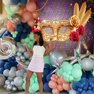 Rose Jewelry Photography Backdrop for Masquerade Ball Party