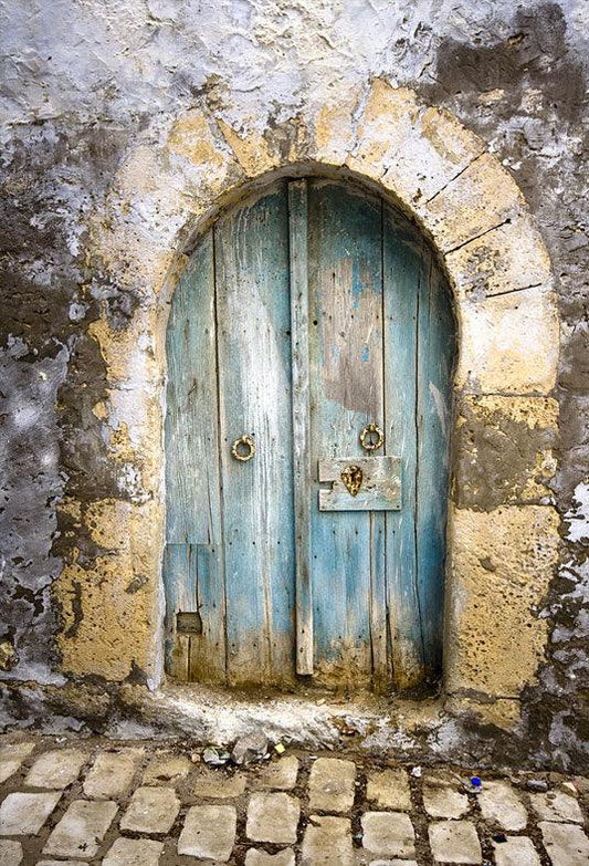Stone House Wood Door Architecture Photography Backdrops