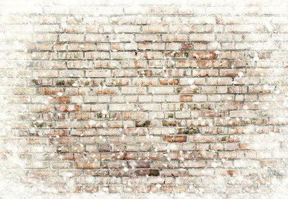 Snowflake Red Brick Wall Photography Backdrop