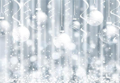 Sliver Glitter Bokeh Background