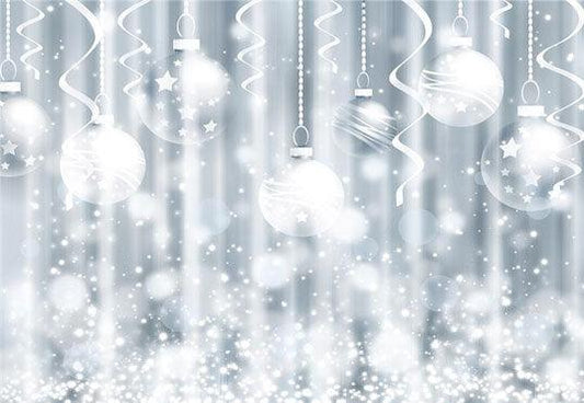 Sliver Glitter Bokeh Background