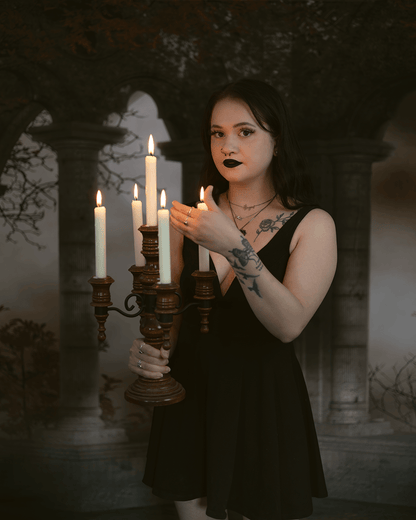 Castle Ruins With Red Leaves Photography Backdrop SBH0254