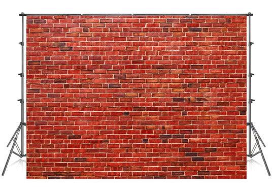 Retro Red Brick Wall Photography Backdrop Digital Printed Background Decor KH02337