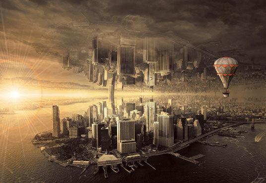 City Fabric Backdrop for Photography Prop